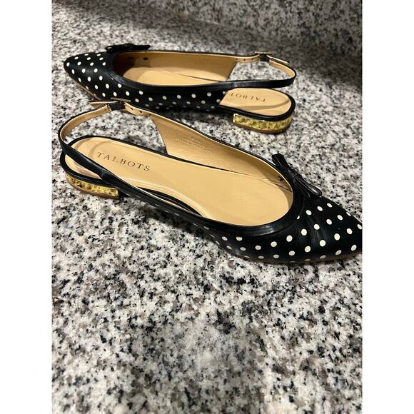 Talbots pok-a-dot sling backs - Picture 3 of 5